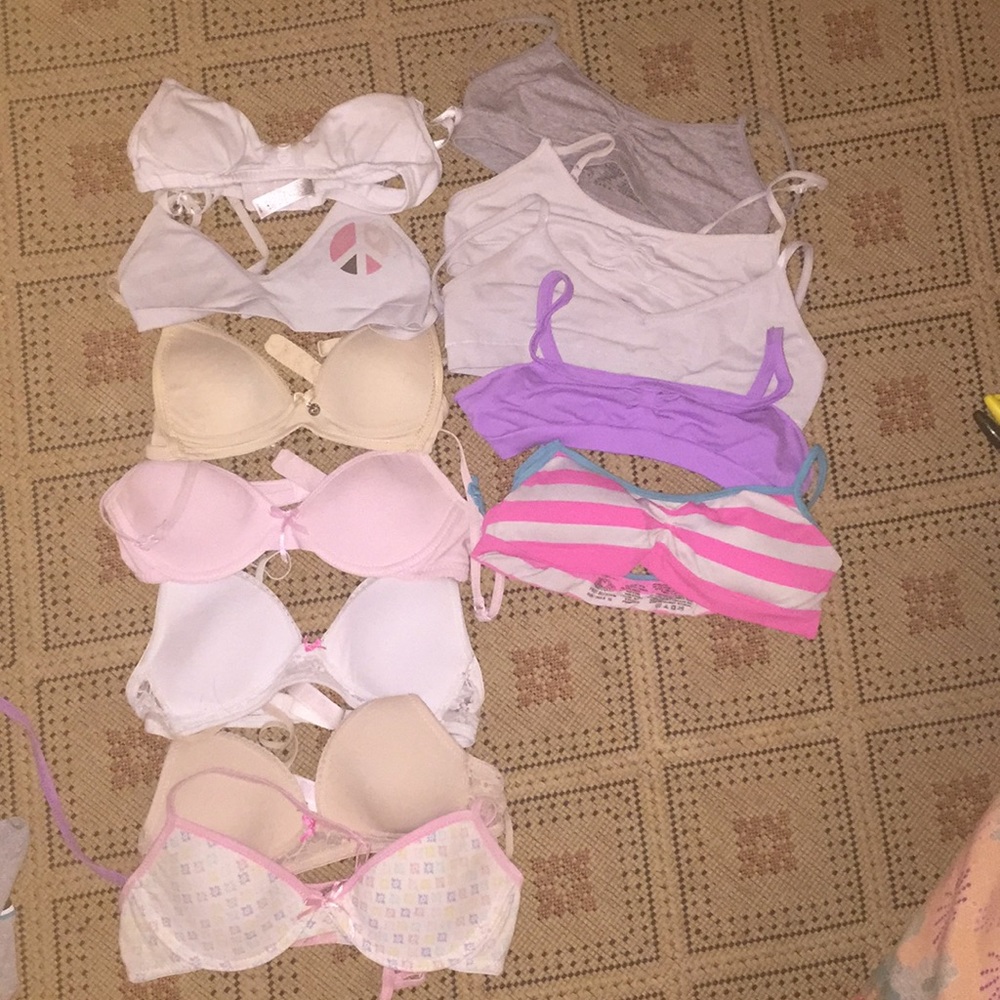 Preteen training bras. 11 in total